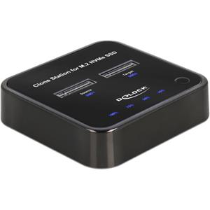 DeLOCK M.2 Docking Station for 2 x M.2 NVMe PCIe SSD with Clone function Dockingstation