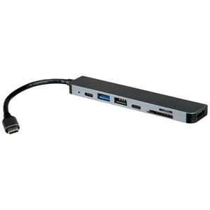 Roline 12021122 Laptopdockingstation Geschikt voor merk: Universeel Geïntegreerde kaartlezer, USB-C Power Delivery