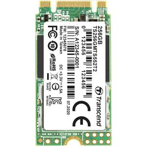 Transcend MTS552T2 256 GB SATA M.2 SSD harde schijf SATA 6 Gb/s Retail TS256GMTS552T2