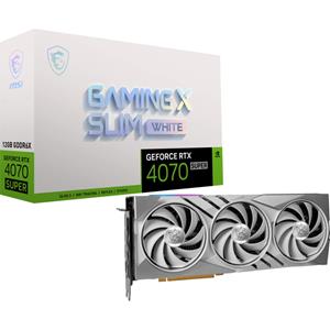 MSI Grafikkarte Nvidia GeForce RTX 4070 Super GAMING X SLIM WHITE 12GB GDDR6X-RAM PCIe x16 HDMI, D
