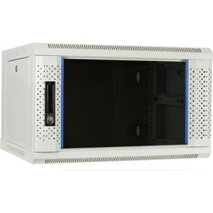 6U witte wandkast met glazen deur - DS6406W Server rack