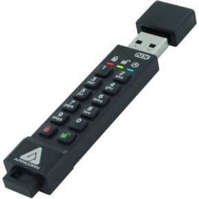 Apricorn Aegis Secure Key 3NX - USB-Flash-Laufwerk - verschlüsselt - 128 GB - USB 3.1 Gen 1 - FIPS 140-2 Level 3