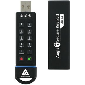 Apricorn Aegis Secure Key 3.0 240GB USB 3.0 (3.1 Gen 1) USB-Type-A-aansluiting Zwart USB flash drive