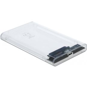 DeLock 42617 behuizing voor opslagstations HDD-/SSD-behuizing Transparant 2.5