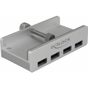 DeLOCK External USB 3.0 4 Port Hub with Locking Screw USB-Hubs - 4 - silber