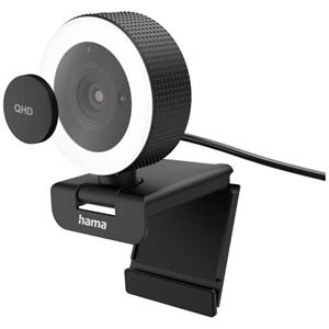 Hama C-850 Pro Webcam 2560 x 1440 Pixel Klemm-Halterung, Standfuß, Stereo-Mikrofon