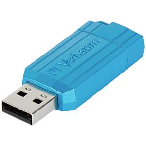 Verbatim USB DRIVE 2.0 PINSTRIPE 49461 USB-stick 128 GB USB 2.0 Blauw