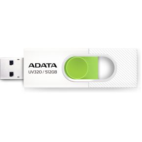 Adata UV320 USB flash drive 512 GB USB Type-A 3.2 Gen 1 (3.1 Gen 1) Groen, Wit