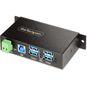 Startech .com 4-Port Managed USB Hub met 4x USB-A, Heavy Duty met Industriële Stalen Behuizing, ESD &