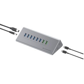 Conceptronic HUBBIES18G interface hub USB 3.2 Gen 1 (3.1 Gen 1) Type-B 5000 Mbit/s Grijs