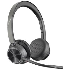 POLY Voyager 4320 On Ear headset Bluetooth, Kabel Stereo Zwart Headset