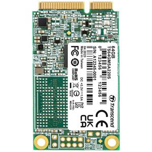 Transcend 220S 64 GB mSATA SSD harde schijf SATA 6 Gb/s Retail TS64GMSA220S