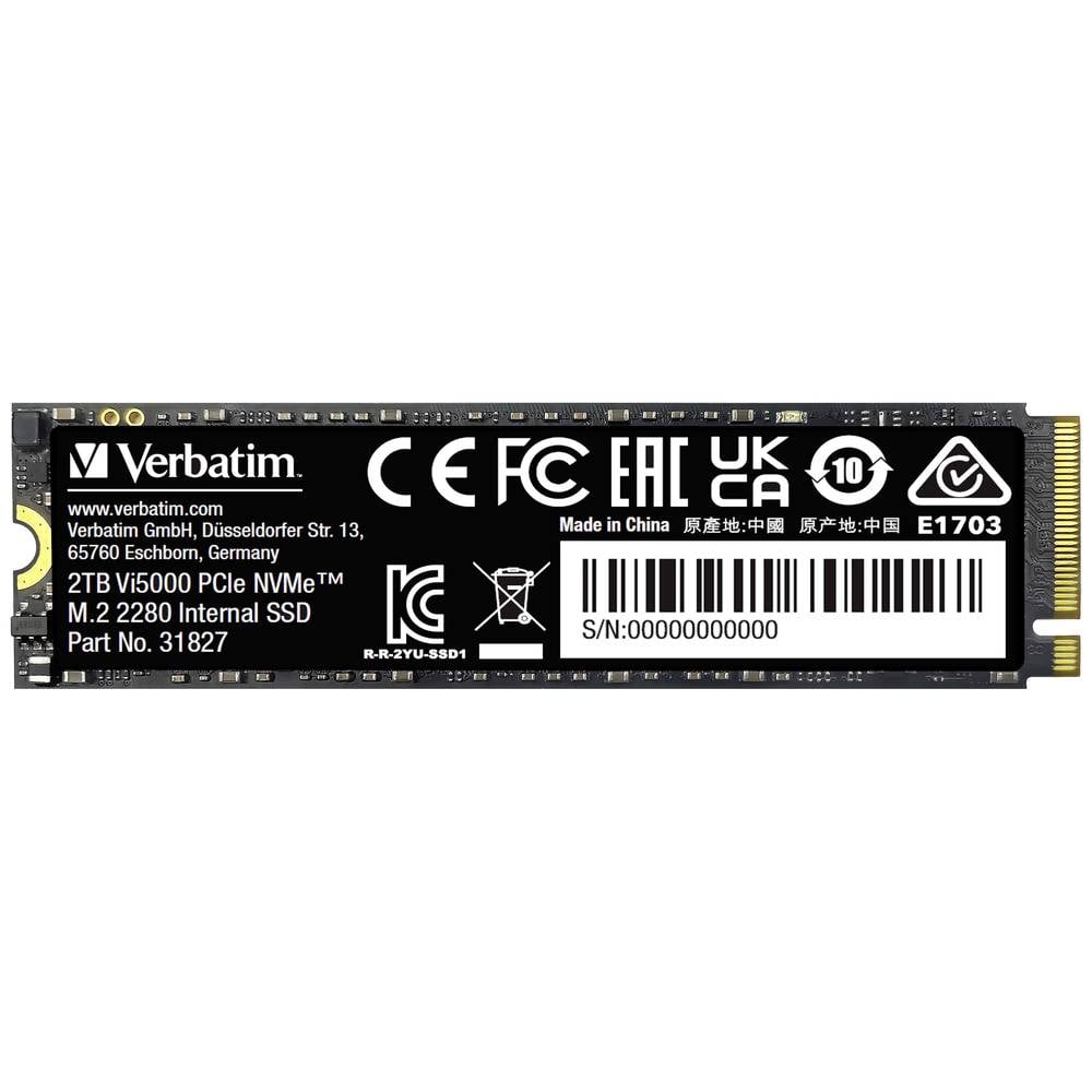 Verbatim Vi5000 M.2 SSD 2TB PCIe4 NVMe 31827