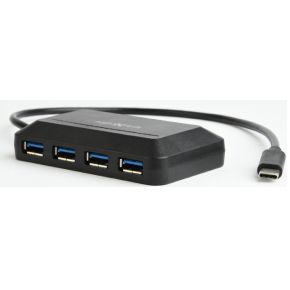 Maxxter ACT-HUB3C-4P interface hub USB 3.2 Gen 1 (3.1 Gen 1) Type-A 5000 Mbit/s Zwart