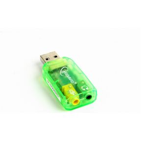 Gembird SC-USB-01 tussenstuk voor kabels 3,5 mm Groen