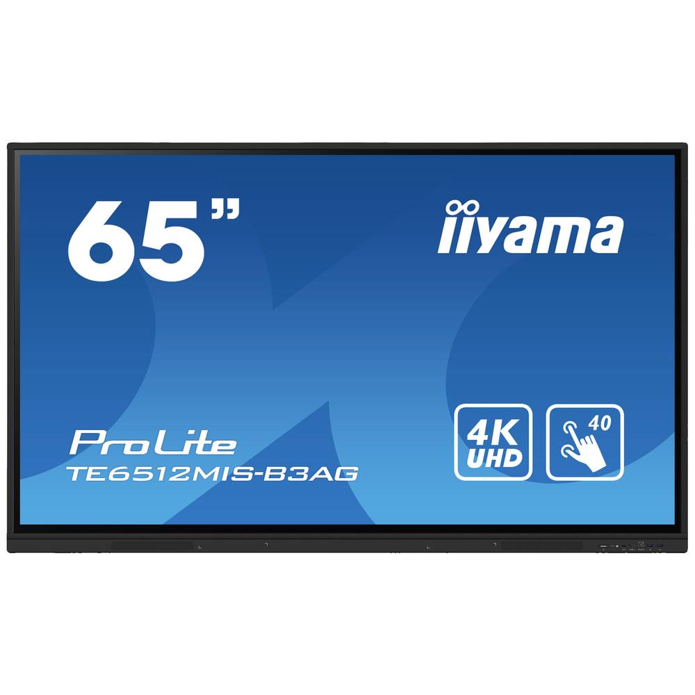 Iiyama ProLite TE6512MIS-B3AG Digital Signage display Energielabel: G (A - G) 163.9 cm 65 inch 3840 x 2160 Pixel 24/7