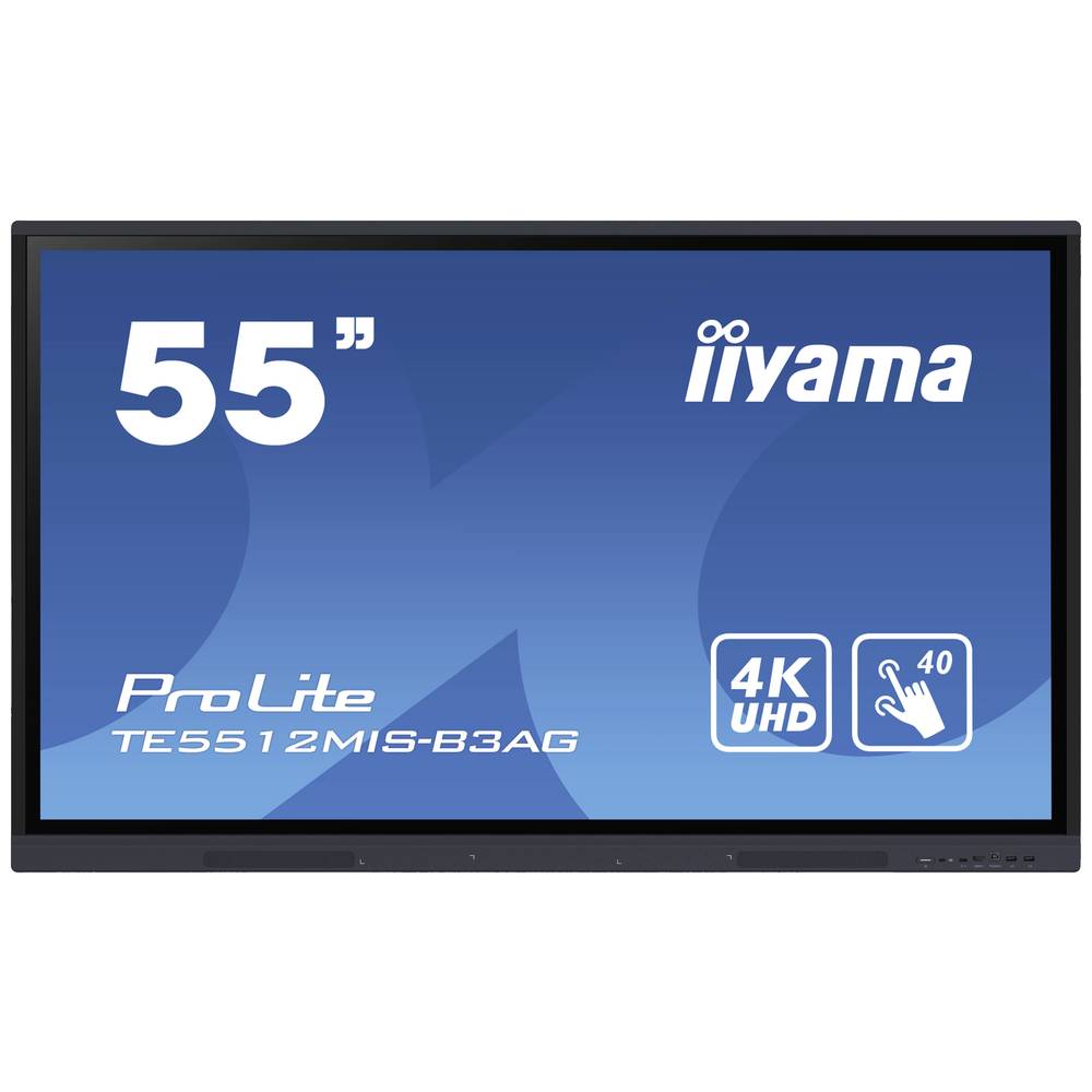 Iiyama ProLite TE5512MIS-B3AG Large Format display Energielabel: G (A - G) 138.8 cm 55 inch 3840 x 2160 Pixel 24/7