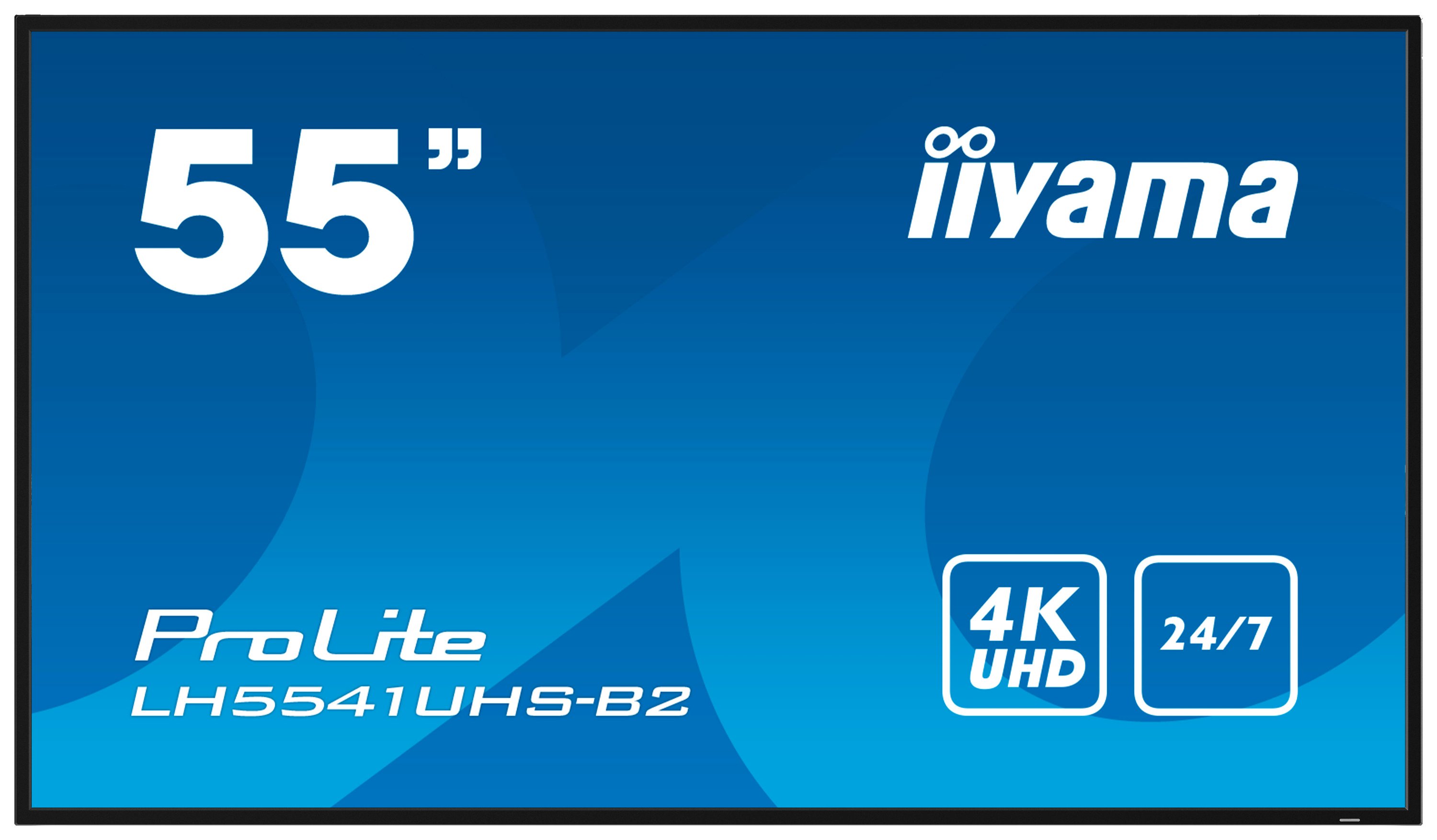 Iiyama ProLite LH5541UHS-B2 Digital Signage display Energielabel: G (A - G) 139 cm 54.6 inch 3840 x 2160 Pixel 24/7