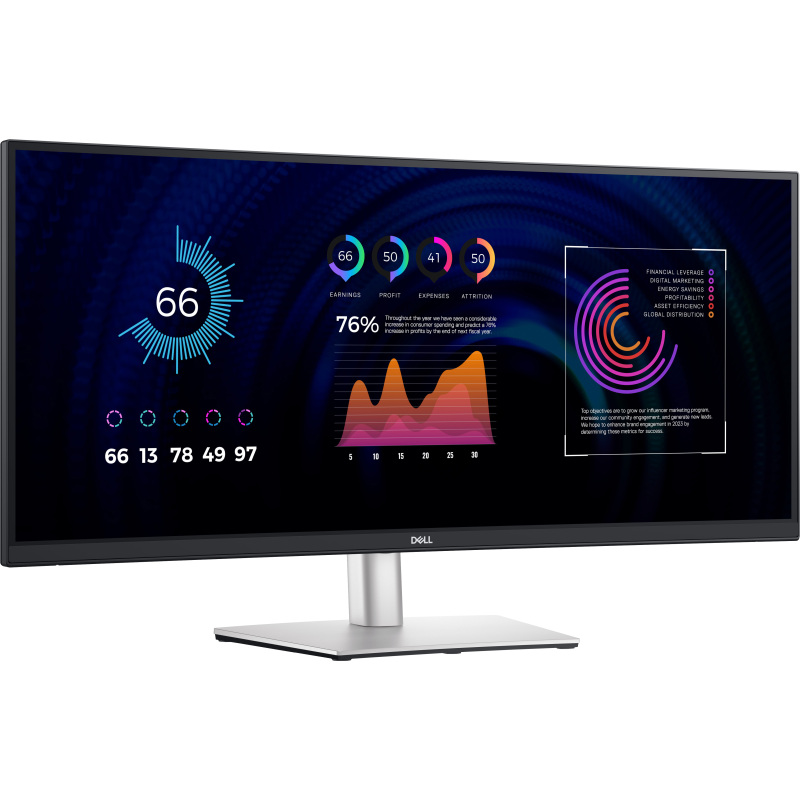 Dell P3424WE 87 cm (34 Zoll) Monitor (UW-QHD (3440 x 1440 Pixel), 5ms Reaktionszeit)