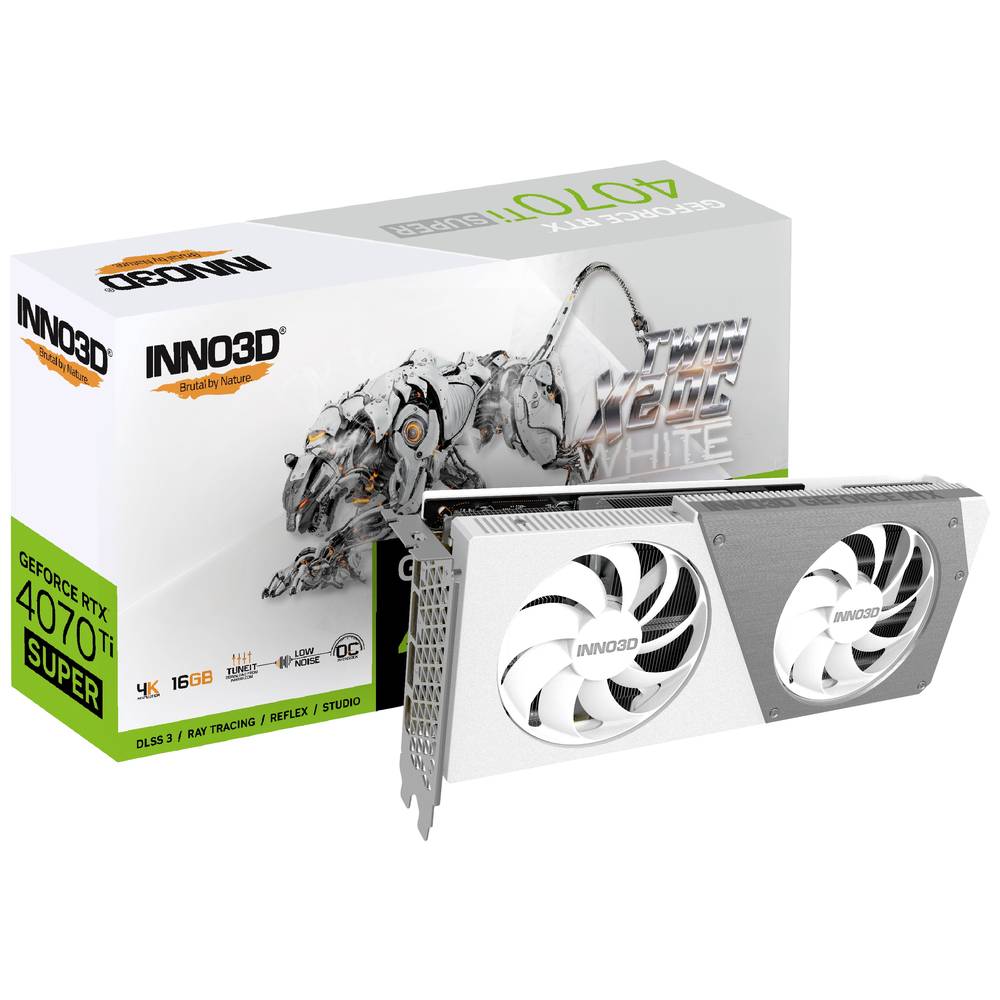 inno3d Inno 3D Grafikkarte Nvidia GeForce RTX 4070 Ti Super TWIN X2 OC 16GB GDDR6X-RAM PCIe x16 HDMI, Dis
