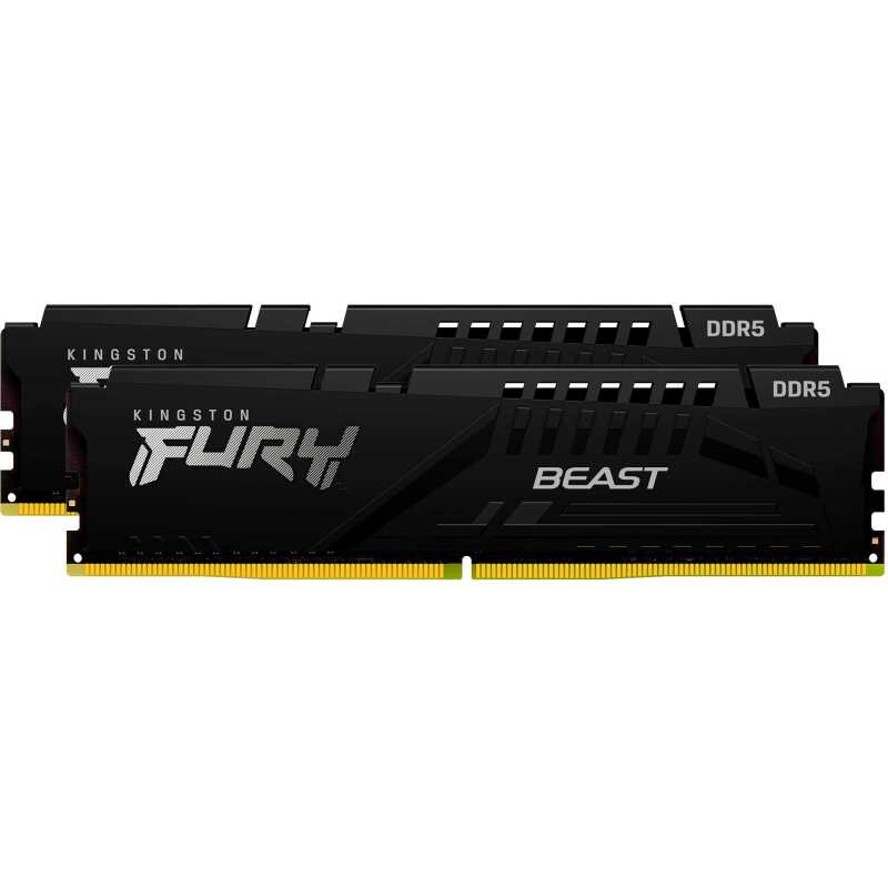 Kingston FURY Beast DDR5-6400 - 32GB - CL32 - Dual Channel (2 Stück) - AMD EXPO & Intel XMP - Schwarz
