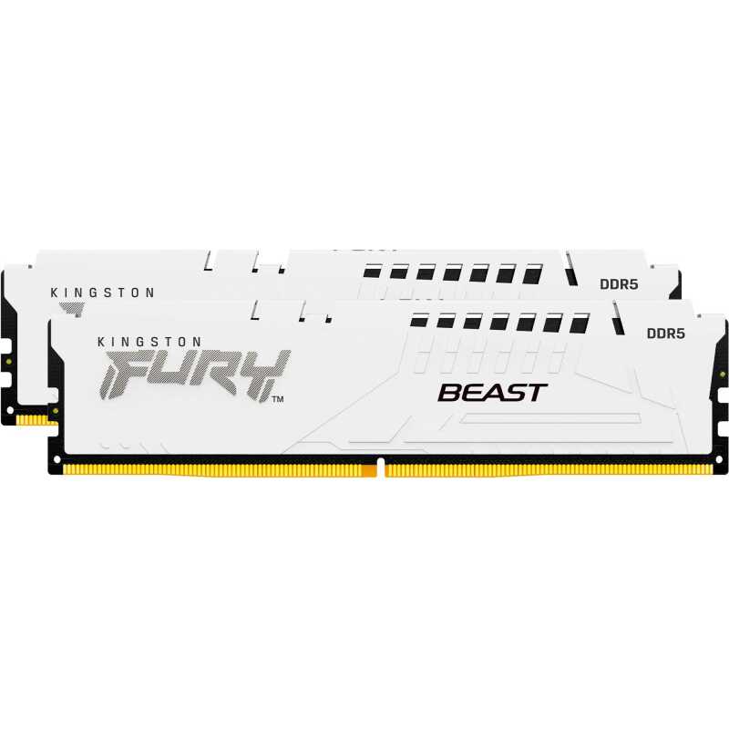 Kingston FURY Beast DDR5-6400 - 32GB - CL32 - Dual Channel (2 Stück) - AMD EXPO & Intel XMP - Weiß