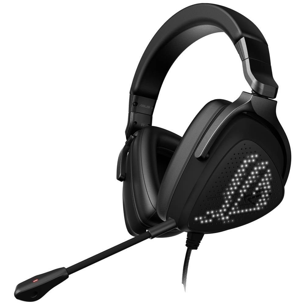 Asus DELTA S ANIMATE Over Ear headset Gamen Kabel 7.1 Surround Zwart Ruisonderdrukking (microfoon) Microfoon uitschakelbaar (mute), Volumeregeling
