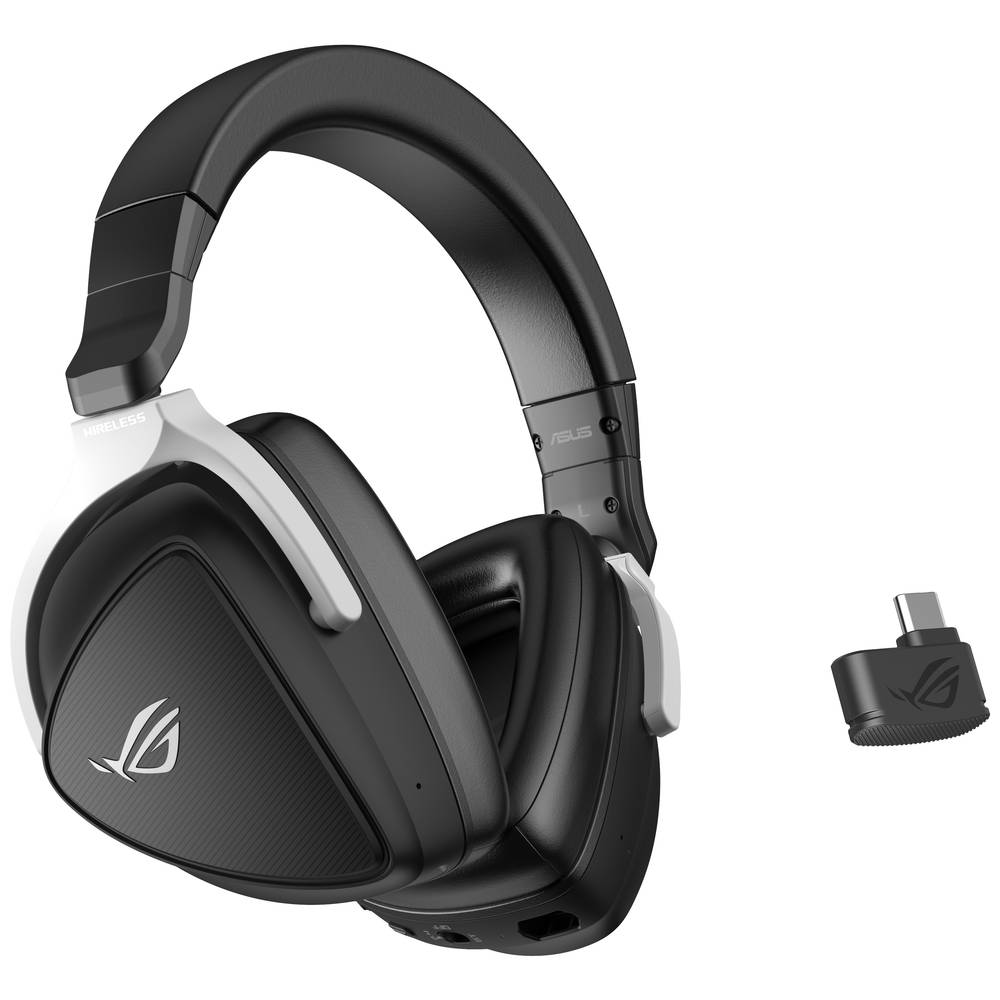 Asus Delta S Wireless Over Ear headset Gamen Bluetooth 7.1 Surround Zwart Ruisonderdrukking (microfoon), Noise Cancelling Microfoon uitschakelbaar (mute),