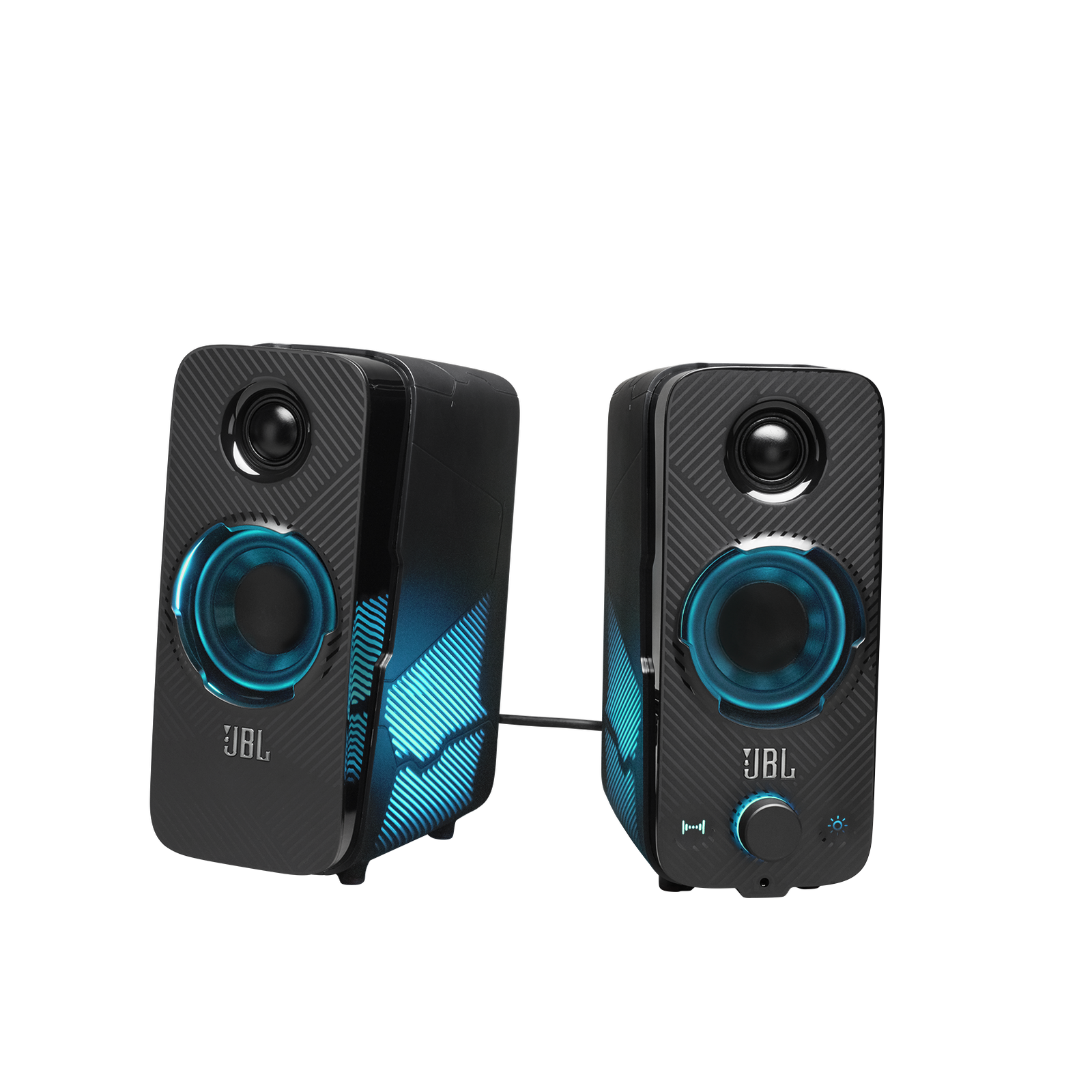 JBL Quantum DUO | Gaming Surround Sound Luidsprekers - RGB Light Control - Compatible Met Playstation USB-audio - Bluetooth-aansluiting Gaming Speaker REFURBISHED