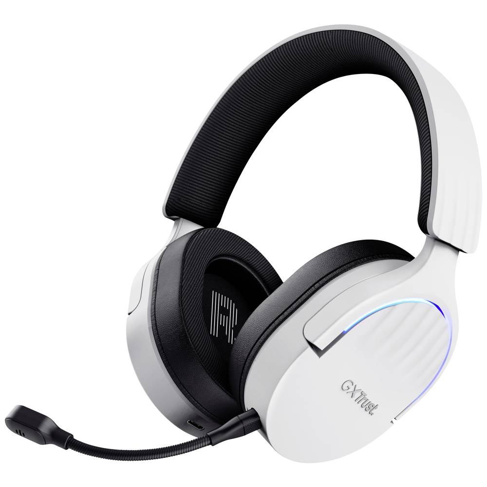 Trust GXT491 FAYZO Gaming Over Ear Headset Bluetooth Virtual Surround Weiß Surround-Sound, Mikrof