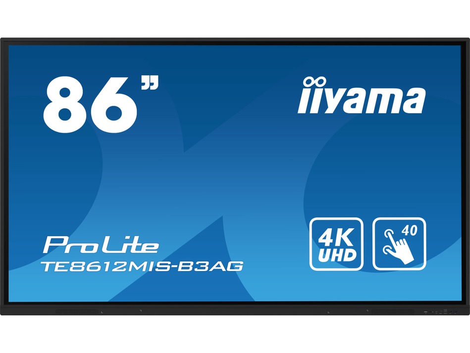 Iiyama ProLite TE8612MIS-B3AG Digital Signage display Energielabel: G (A - G) 217.4 cm 85.6 inch 3840 x 2160 Pixel 24/7