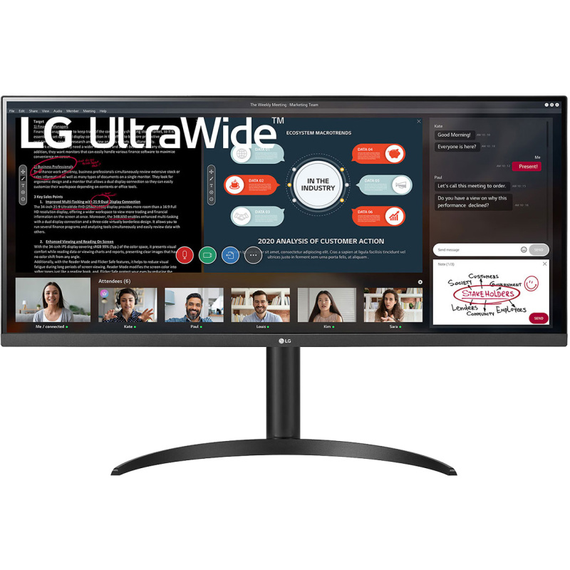 34" LG 34WP550-B UWFHD 75Hz - 5 ms - Bildschirm