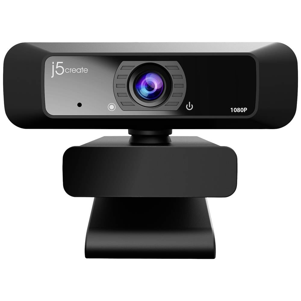 J5create JVCU100-N Full HD-webcam 1920 x 1080 Pixel Microfoon, Klemhouder, Standvoet