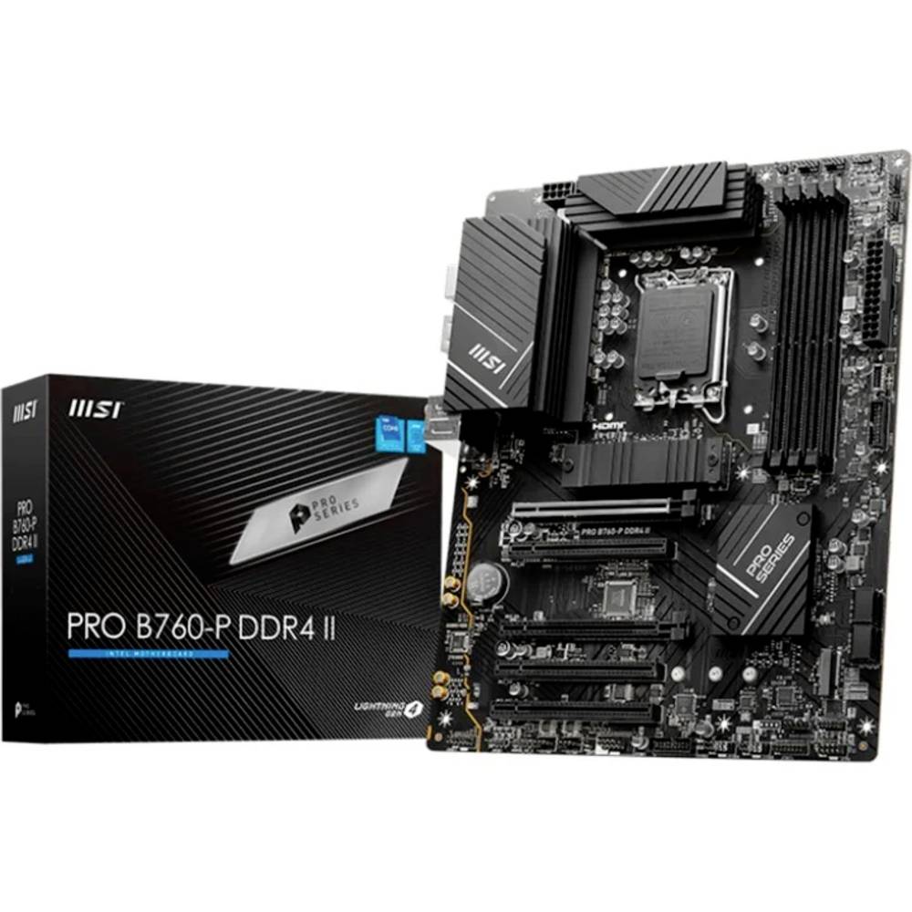 MSI PRO B760-P II Mainboard Sockel (PC) Intel 1700 Formfaktor (Details) ATX Mainboard-Chipsatz Int