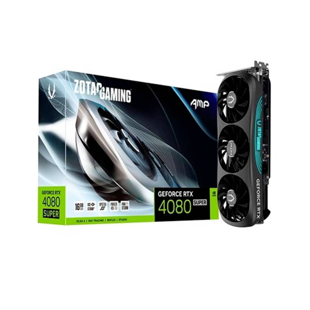 Zotac Nvidia GeForce RTX 4080 Super Videokaart GAMING AMP 16 GB GDDR6X-RAM PCIe x16 DisplayPort, HDMI