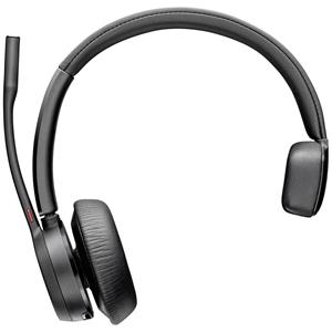 HP Poly Voyager 4310 USB-A Headset +BT700 Dongle On Ear headset Computer Bluetooth Mono Zwart Noise Cancelling Volumeregeling, Microfoon uitschakelbaar (mute)