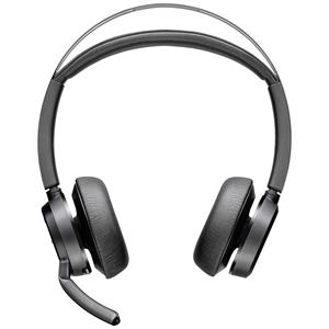 HP Poly Voyager Focus 2 USB-C Headset On Ear headset Computer Bluetooth Stereo Zwart Noise Cancelling Volumeregeling, Microfoon uitschakelbaar (mute)