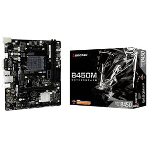 BioStar B450MHP Moederbord Socket AMD AM4 Vormfactor Micro-ATX Moederbord chipset AMD B450