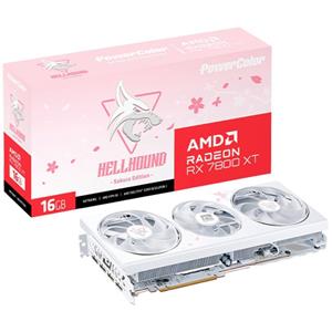 Powercolor AMD Radeon RX 7800 XT Videokaart Hellhound Sakura 16 GB GDDR6-RAM PCIe x16 HDMI, DisplayPort Overclocked, RGB-verlichting