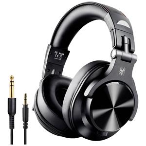 OneOdio Fusion A70 Over Ear headset DJ Bluetooth Stereo Zwart High-Resolution Audio Headset, Zwenkbare oorschelpen