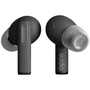 Sudio A1 Pro In Ear headset Bluetooth Stereo Zwart Noise Cancelling Headset, Oplaadbox, Touchbesturing