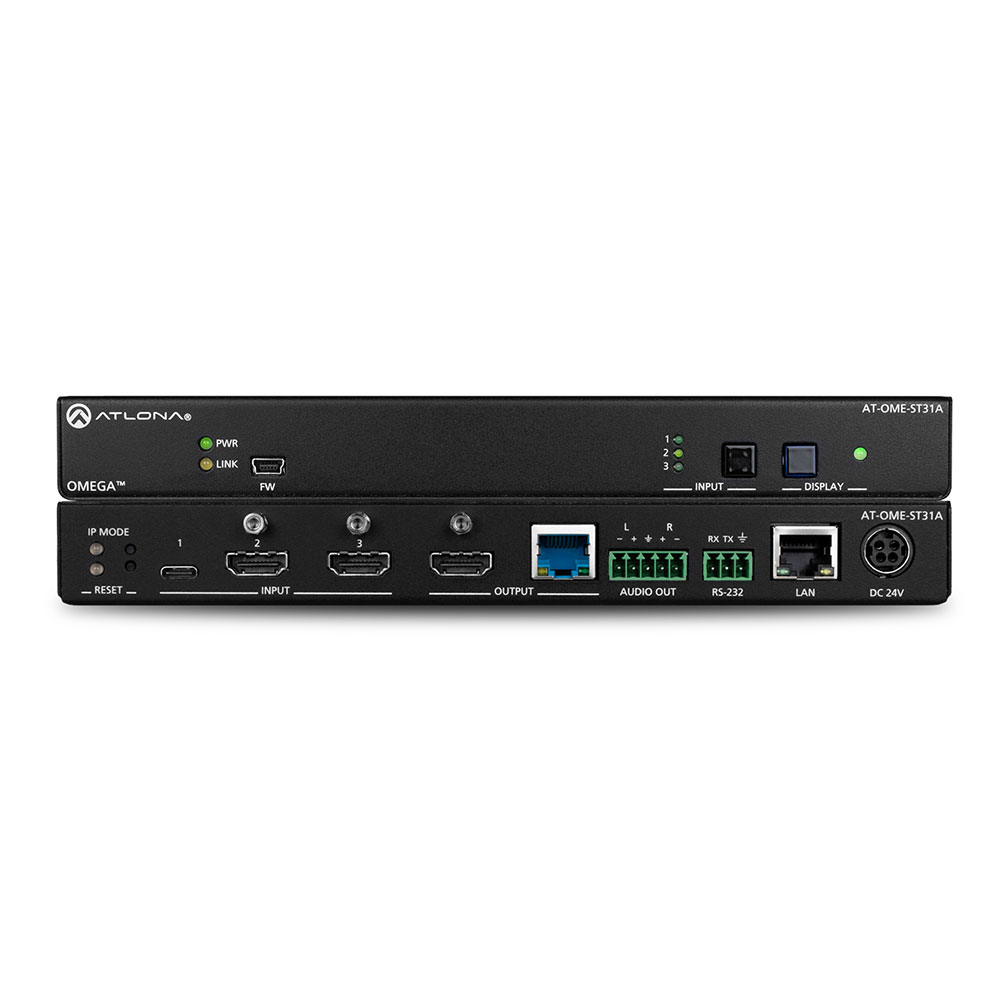 Atlona AT-OME-ST31A Input Switch voor HDMI en USB-C 3x1 Poorts