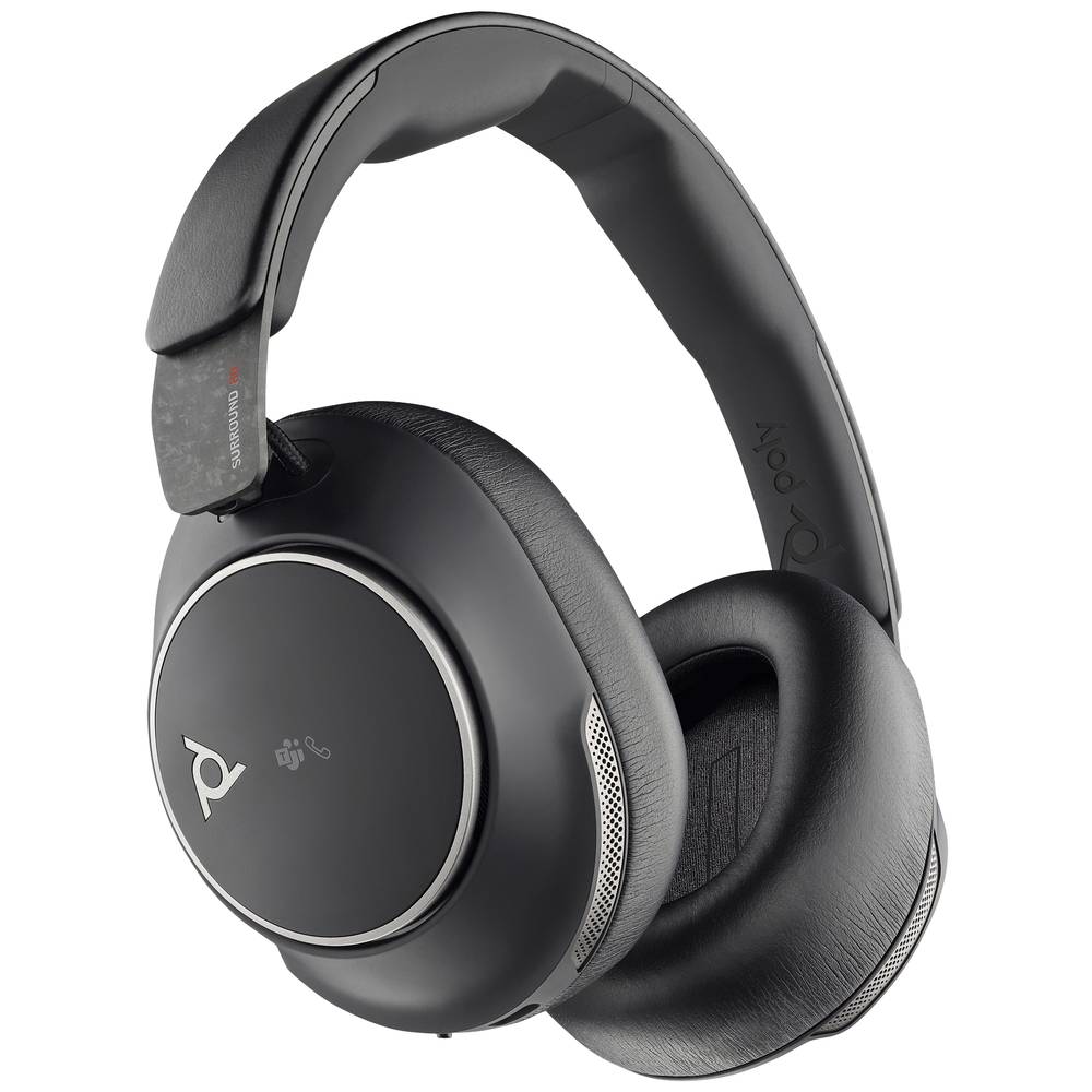 HP Poly 8H2G3AA Over Ear headset Bluetooth, Kabel Stereo Zwart Headset