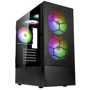 Kolink Observatory MX Mesh ARGB Midi Tower Case - Black Midi-tower PC-behuizing, Behuizing, Gaming-behuizing Zwart