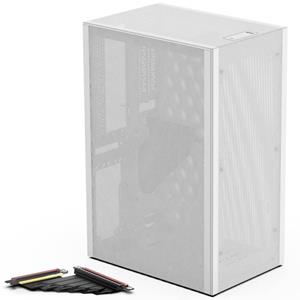 Ssupd Meshlicious Full Mesh PCIE 4.0 Edition Mini-ITX Gehäuse - weiß Mini-tower Behuizing, Gaming-behuizing