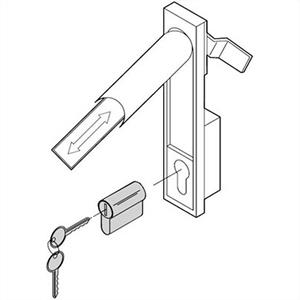 Schroff 60127613 19 inch Deurcilinder voor patchkast