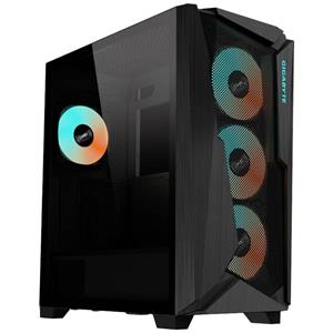 Gigabyte C301G V2 Midi-tower PC-behuizing Zwart Stoffilter, Geïntegreerde verlichting