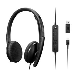 Lenovo On Ear headset Kabel Zwart Ruisonderdrukking (microfoon)