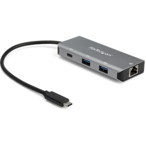 Startech .com HB31C2A1CGB interface hub USB 3.1 (3.1 Gen 2) Type-C 10000 Mbit/s Zwart, Grijs