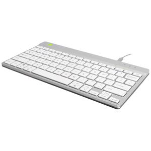 r-gotools R-Go Compact Break ergonomische Tastatur QWERTZ (DE), verkabelt, weiß